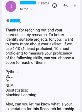Professor reply
