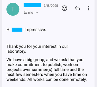 Professor reply: Impressive